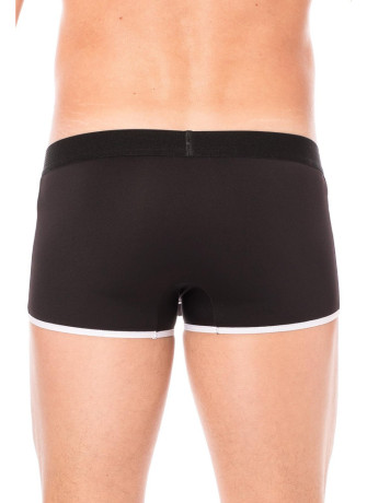 Mini-Pants noir échancré avec zip - LM2003-68BLK